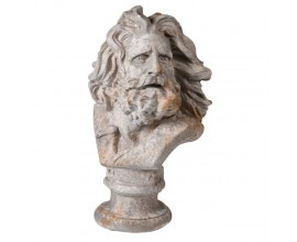Antická dekoračná busta muža Bard z kameňa v sivých odtieňoch 59cm