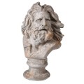 Kamenná antická busta Bard v odtieňoch šedej farby