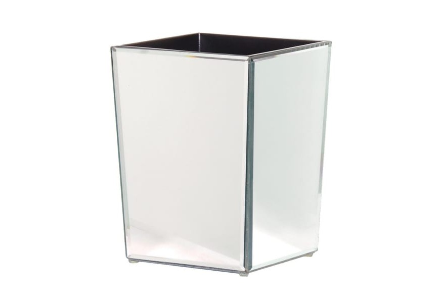 Moderný dizajnový smetný kôš Granada obdĺžnikového tvaru so zrkadlovým efektom