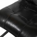 Dizajnov&eacute; vintage kožen&eacute; kreslo Sancho v čiernom vyhotoven&iacute; s kovovou kon&scaron;trukciou 88cm