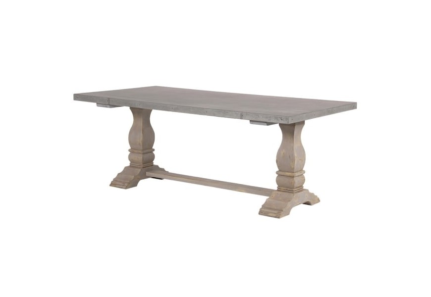 Masívny jedálenský stôl Mondriani v naturálnom hnedom prevedení s rustikálnym vyrezávaním