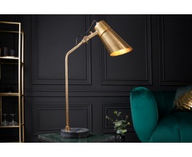 Art-deco dizajnová stolná lampa Bramante s kovovou konštrukciou a mramorovým podstavcom 64cm
