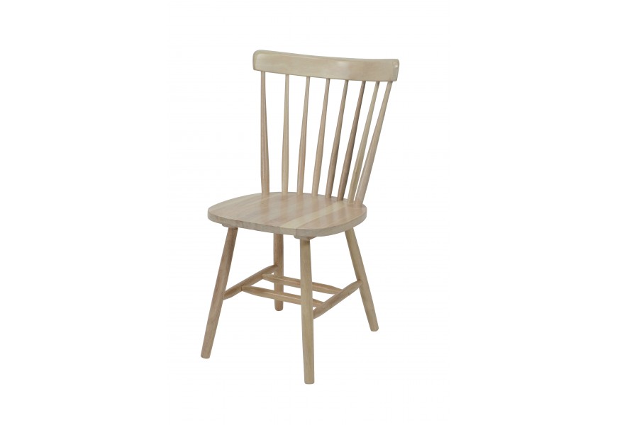 Štýlová stolička Felicita z masívneho dreva v klasickom štýle v svetlohnedej prírodnej farbe