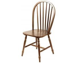 Elegantná masívna jedálenská stolička Felicita v rustikálnom štýle orieškovohnedej farby