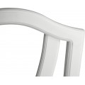 Exkluzívna provensálska jedálenská stolička Belliene z masívu v bielom farebnom prevedení s tvarovanou opierkou 105cm