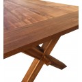 Ručne vyrábaný jedálenský stôl Camile v koloniálnom štýle z masívneho teakového dreva a prekríženými nožičkami 200cm