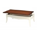 Provensálsky konferenčný stolík s praktickou polohovateľnou vrchnou doskou z kolekcie Deliciosa z masívneho dreva