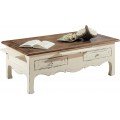 Masívny konferenčný stolík z kolekcie Antoinette v provensálskom štýle z kvalitného masívneho dreva a vanilkovým náterom
