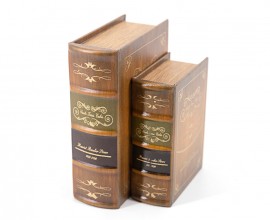 Koloniálny set knihy Kabína strýka Toma v béžovom koženom obale s dekoratívnym motívom diela 24cm