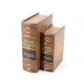 Set dekoratívnych kníh Kabína strýka Toma v béžovej farbe s obalom v koženom prevedení
