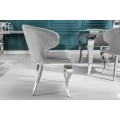 Luxusná stolička Modern Barock II zamatová sivá 79cm