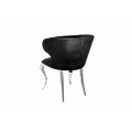 Luxusn&aacute; stolička Modern Barock II zamatov&aacute; čierna 79cm