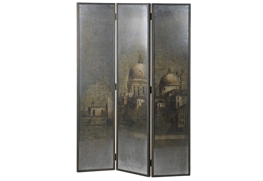 Elegantná zástena Duomo vo vintage štýle s maľbou v sépiových odtieňoch