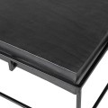 Industriálny konferenčný stolík Black Iron do obývačky z kovu čiernej farby 127cm