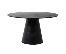 Industriálny okrúhly jedálenský stôl Black Iron v čiernom prevedení z kovu 135cm