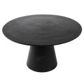 Industriálny okrúhly jedálenský stôl Black Iron v čiernom prevedení z kovu 135cm