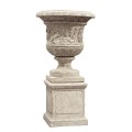 Antická dekoratívna urna Antic Rome v štýle Versailles v pieskovej hnedej farbe