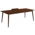 Dizajnový obdĺžnikový jedálenský stôl Nordica Nogal z orechovo hnedého dreva s rozkladacím mechanizmom