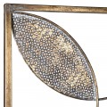 Orientálny trojpanelový paraván Clarisse z kovu zlatej farby s geometrickým vzorom 173cm