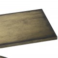 Art-deco konzolový stolík Lobette v kovovom prevedení zlatej farby s vintage povrchovou úpravou