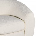 Luxusná buklé moderná trojsedačka Gerappa v krémovo bielej farbe 228cm
