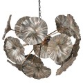 Dizajnové vintage závesné svietidlo Ophelis s kovovou konštrukciou v tvare listov