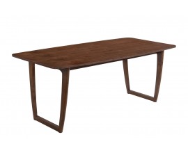 Moderný obdĺžnikový jedálenský stôl Nordica Nogal z orechovo hnedého dreva s dvoma pármi spojených nožičiek 200cm.