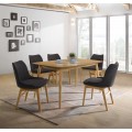 Moderný jedálenský stôl a jedálenské stoličky z kolekcie škandinávskeho nábytku Nordica Clara