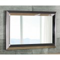 Moderné strieborné zrkadlo v obdĺžnikovom tvare Fjordar