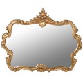 Barokov&eacute; n&aacute;stenn&eacute; zrkadlo Duchess s ornament&aacute;lnym ozdobn&yacute;m r&aacute;mom v zlatej farbe 132cm