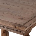 Rustikálny masívny jedálenský stôl Lakewood v hnedom prevedení s vyrezávanými nohami  244cm