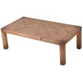 Vidiecky mas&iacute;vny konferenčn&yacute; stol&iacute;k Emilio obdĺžnikov&eacute;ho tvaru v svetlohnedej pr&iacute;rodnej farbe s parketov&yacute;m vzorom 130cm