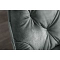 Retro dizajnové šedozelené čalúnené kreslo Milano s opierkami na ruky 84cm