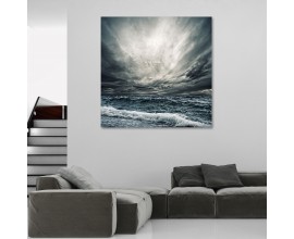 Dizajnový obraz za sklom Ocean waves modrý štvorcový 120cm