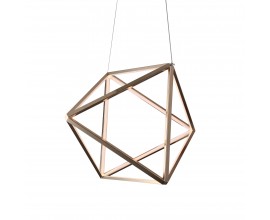 Moderná závesná lampa Vidar z kovu v tvare prepojených trojuholníkov 60cm