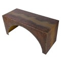 Industriálny konzolový stolík Oxidia z kovu v medenej farbe s patinou s efektom oxidácie 170cm