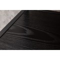 Moderný čierny nočný stolík Industria Negra v industriálnom štýle z dreva s čiernymi kovovými nožičkami v prevedení jaseň 63cm