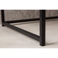 Industriálny písací stolík Industria Negra s dyhovanou vrchnou doskou s čiernou kovovou podstavou v prevedení jaseň čierny 100cm