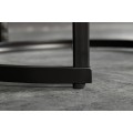 Dizajnový okrúhly set príručných stolíkov Industria Marbleux v modernom štýle v prevedení biely mramor 60cm