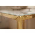 Set dvoch modern&yacute;ch pr&iacute;ručn&yacute;ch stol&iacute;kov Gold Marbleux v preveden&iacute; biely mramor s kovovou podstavou v zlatej farbe 55cm