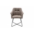 Moderná taupe sivá jedálenská stolička Amala zamatová 83cm