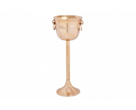 Elegantná nádoba na chladenie šampanského Perlea v antickej zlatej farbe s dekoratívnym zdobením