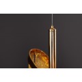 Luxusný art deco luster Odilon z kovu zlatej farby s reťazovým zdobením 118cm