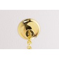 Luxusný art deco luster Odilon v žiarivom zlatom prevedení z kovu s retiazkovým zdobením