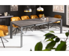 Moderný jedálenský stôl Antan v antracitovom sivom prevedení s keramickou doskou a kovovou konštrukciou 240cm