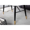 Art deco mramorový konferenčný stolík Nudy s bielou povrchovou doskou a čiernymi kovovými nohami 110cm