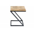 Moderný príručný stolík Dahle z mangového dreva s čiernou kovovou konštrukciou 60cm