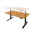 Industriálny výškovo nastaviteľný písací stôl Zuva v prevedení dub bledo hnedý 160cm