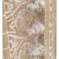 Orientálna šatníková skriňa Keralia z masívneho mangového dreva svetlohnedej farby s bohatým ručným vyrezávaním 110cm