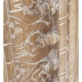 Orientálny drevený príborník Keralia z mangového masívu svetlohnedej farby s ručným ornamentálnym vyrezávaním 112cm